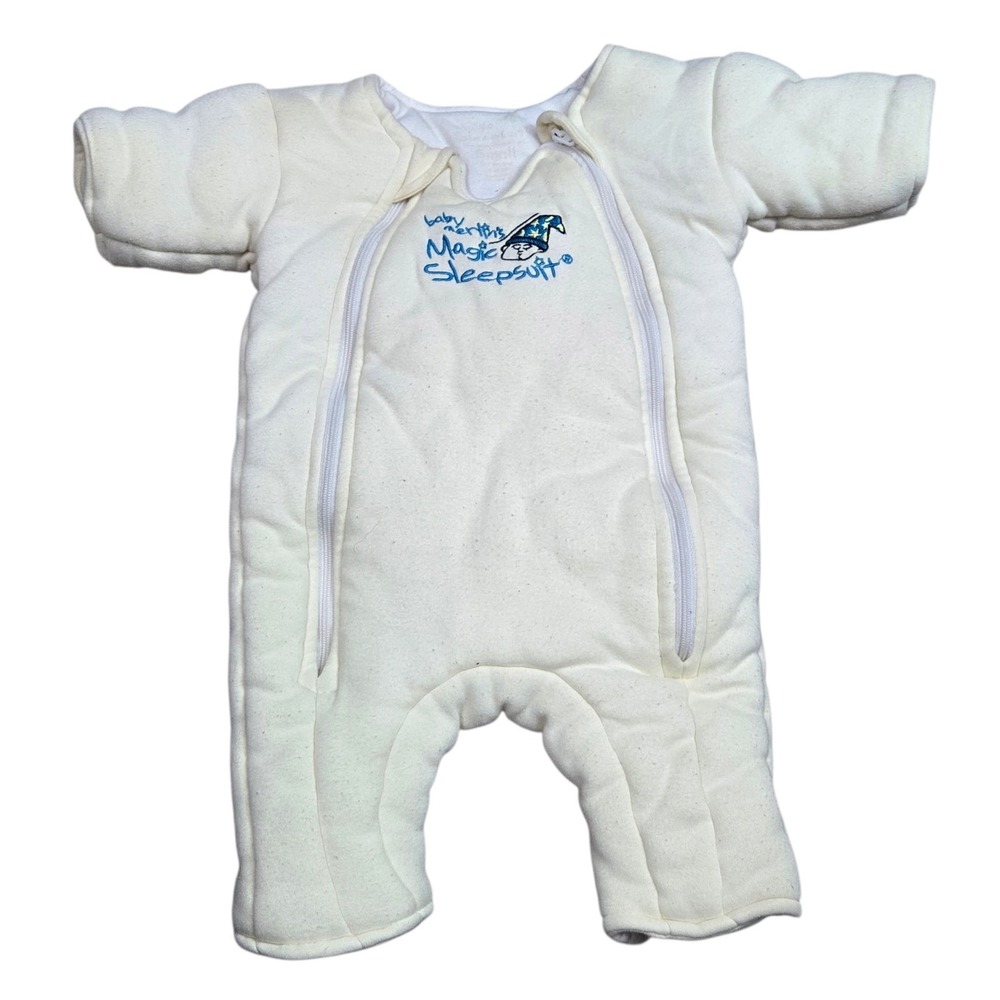 Baby Merlin's Magic Sleepsuit Small 3-6 Months 12-18 lbs Pale Yellow 100% Cotton